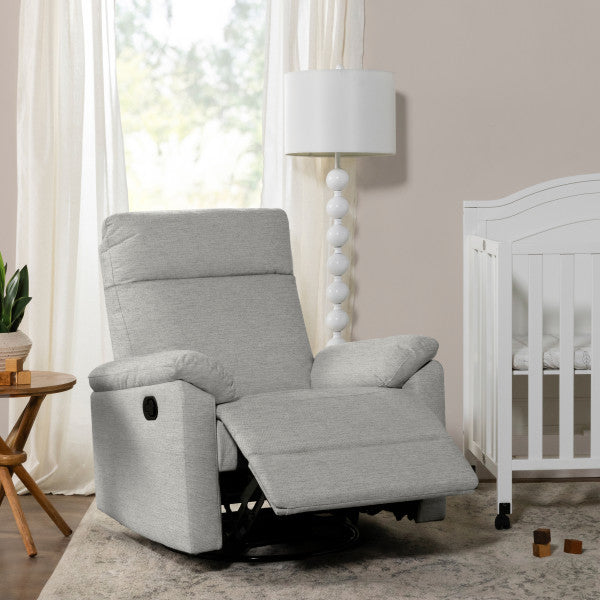 Davinci Suzy Swivel Recliner - Frost Grey - Kid's Stuff Superstore