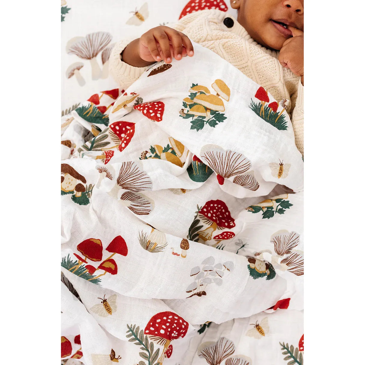 Clementine Kids Swaddle Blanket - Mushroom - Kid's Stuff Superstore