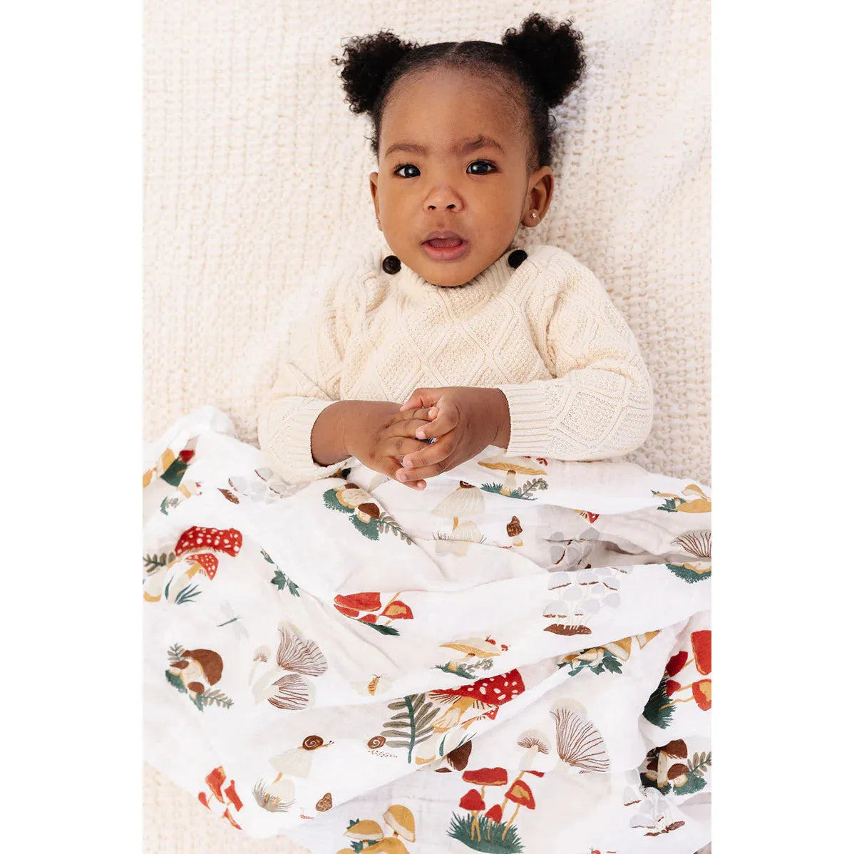 Clementine Kids Swaddle Blanket - Mushroom - Kid's Stuff Superstore