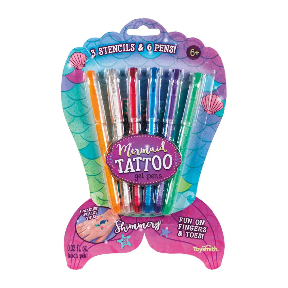 Toysmith Mermaid Tattoo Gel Pens - Kid's Stuff Superstore