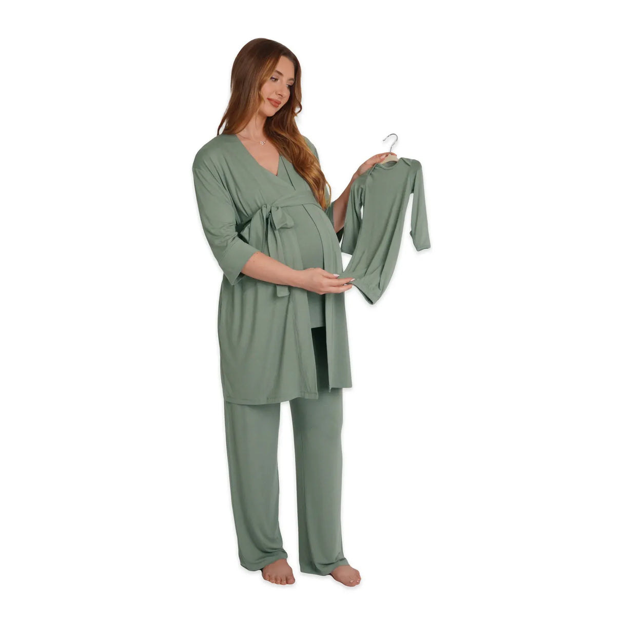 Everly Grey 5 Pc Matching Set - Basil