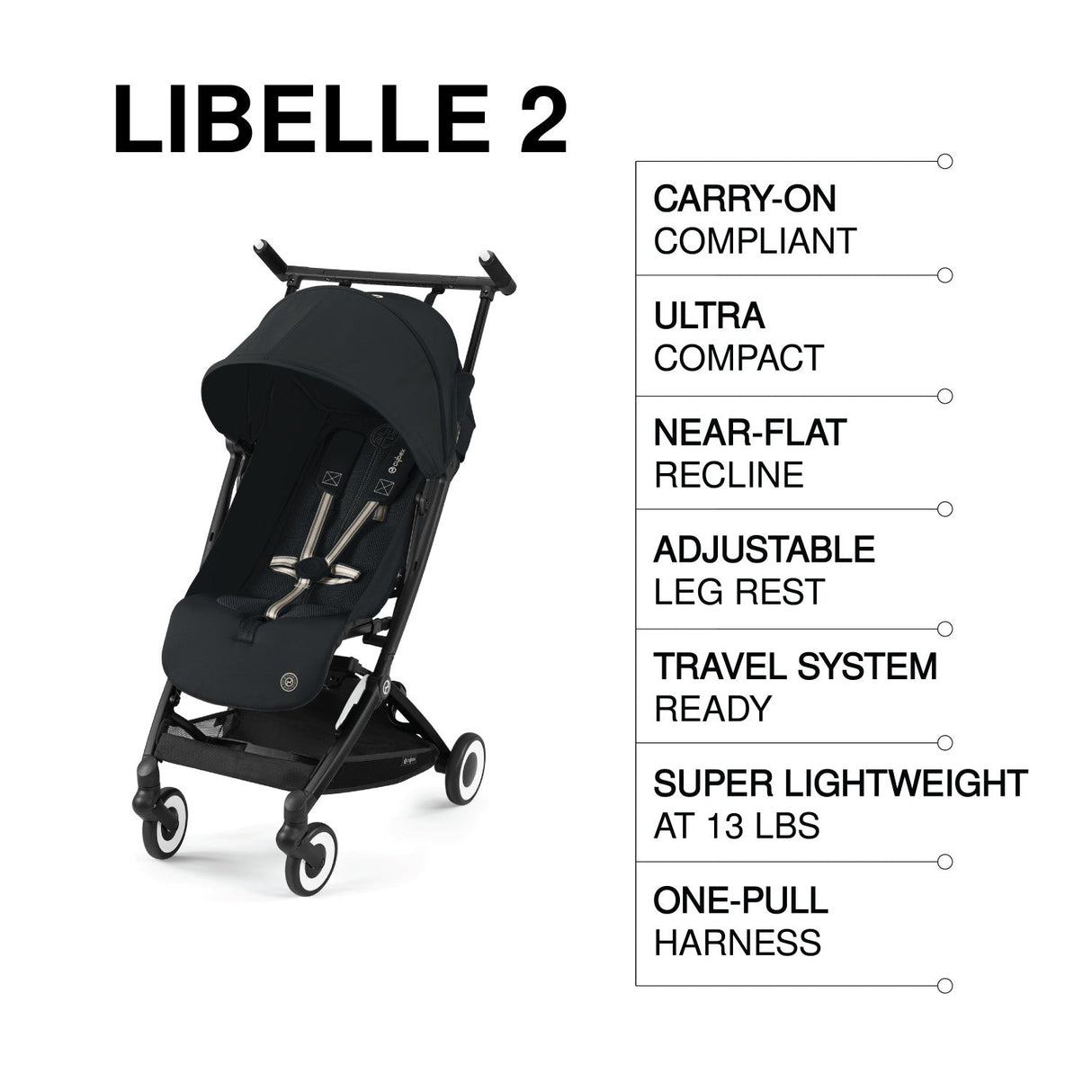 Cybex Libelle 2 Ultra Compact Lightweight Travel Stroller - Kid's Stuff Superstore
