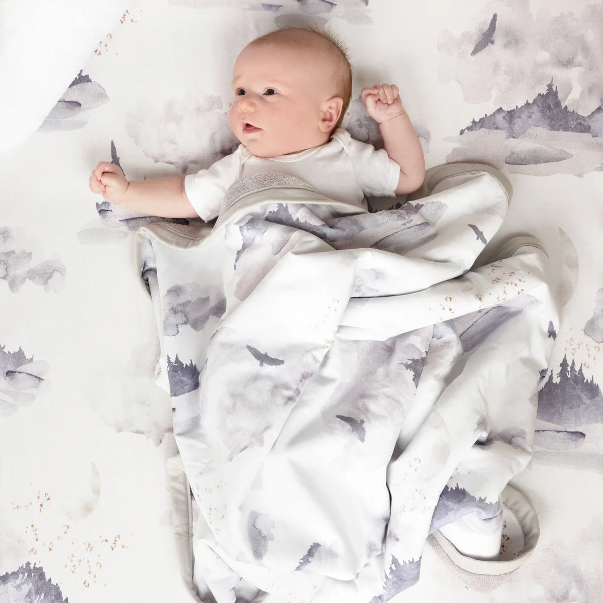 Oilo Jersey Cuddle Blanket - Mountains - Kid's Stuff Superstore