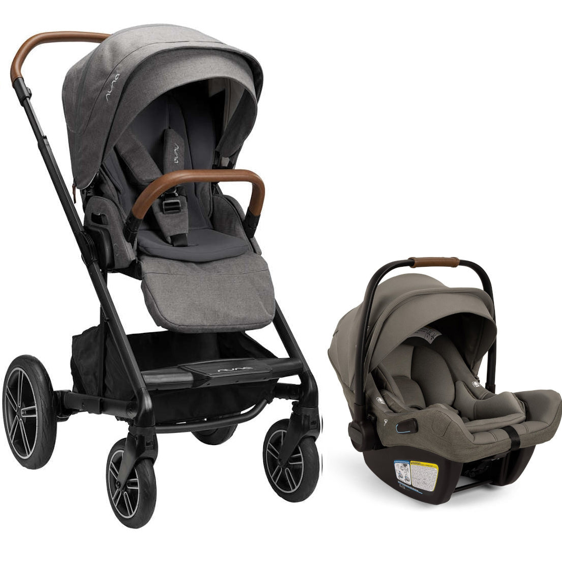 Nuna MIXX Next with Magnetic Buckle + PIPA Aire RX Infant Car Seat with Relx base Travel System - Kid's Stuff Superstore