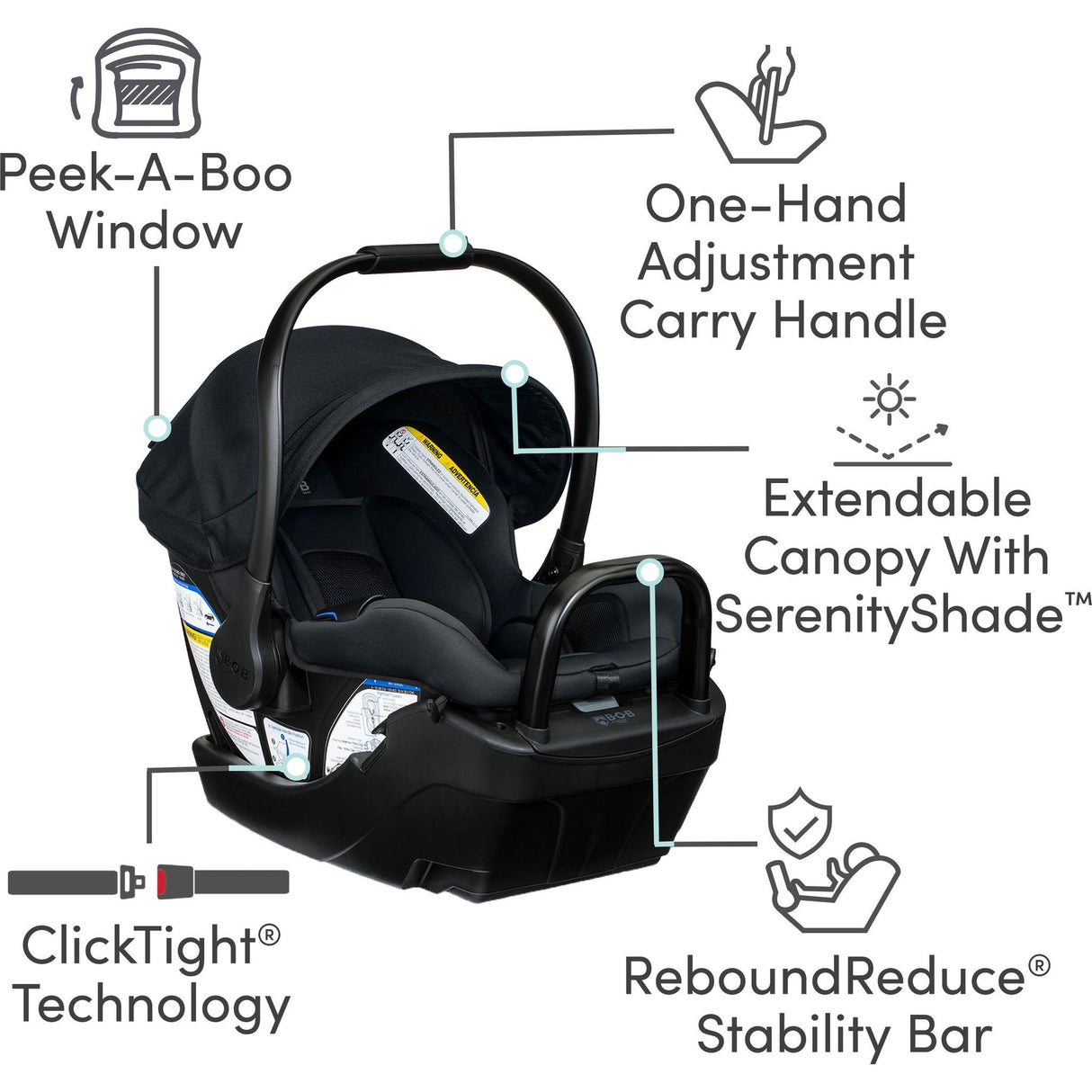 BOB Wilder Infant Car Seat Base with ClickTight - Kid's Stuff Superstore
