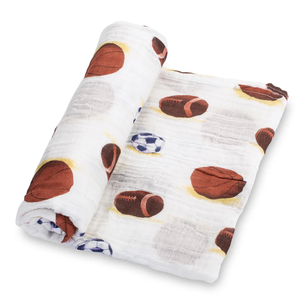 LollyBanks Muslin Swaddle Blanket - Sports - Kid's Stuff Superstore