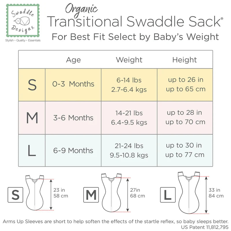 Swaddle Designs Organic Transitional Swaddle Sack - Watercolor Poppies - Kid's Stuff Superstore