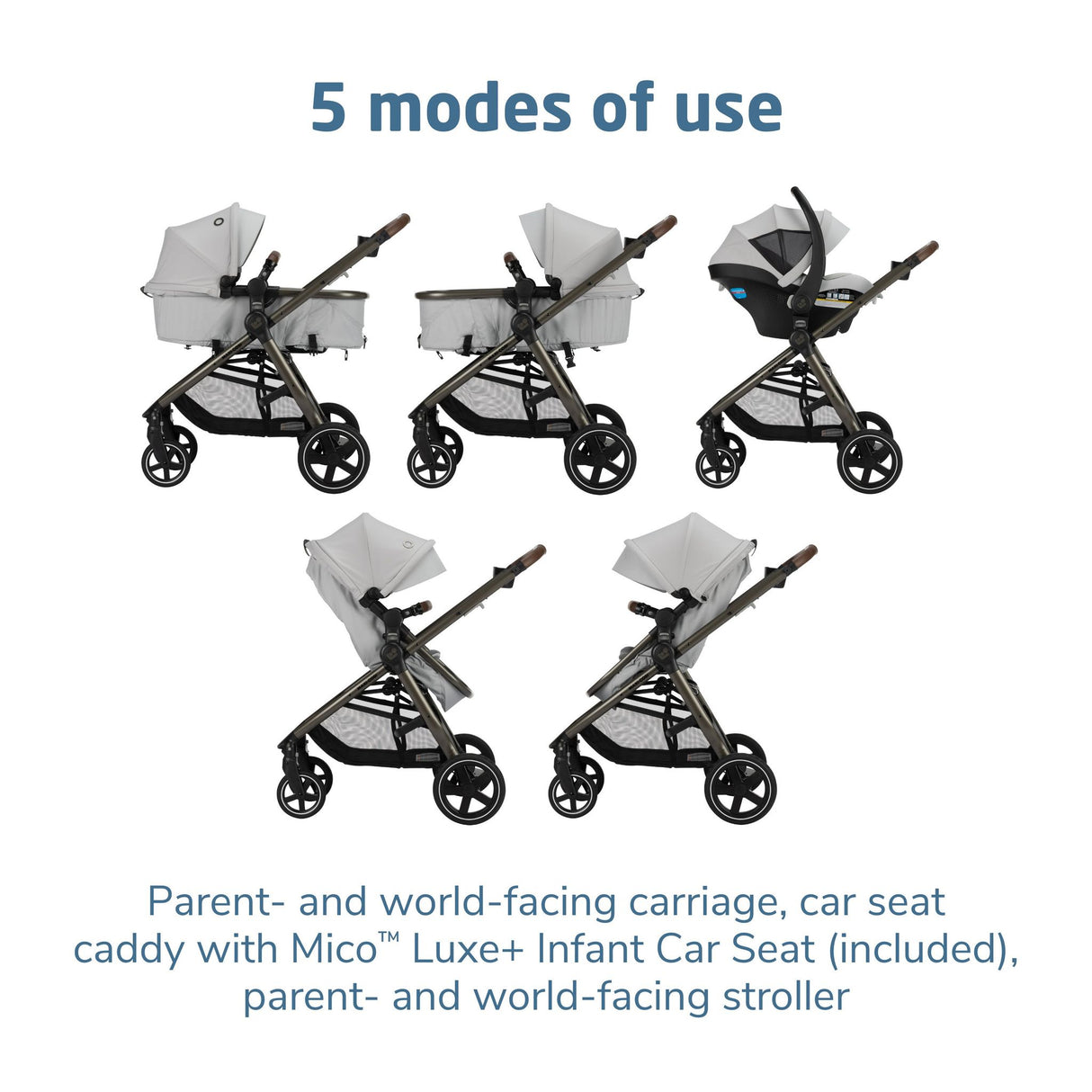 Maxi-Cosi Zelia Luxe+ 5-in-1 Modular Travel System - Kid's Stuff Superstore