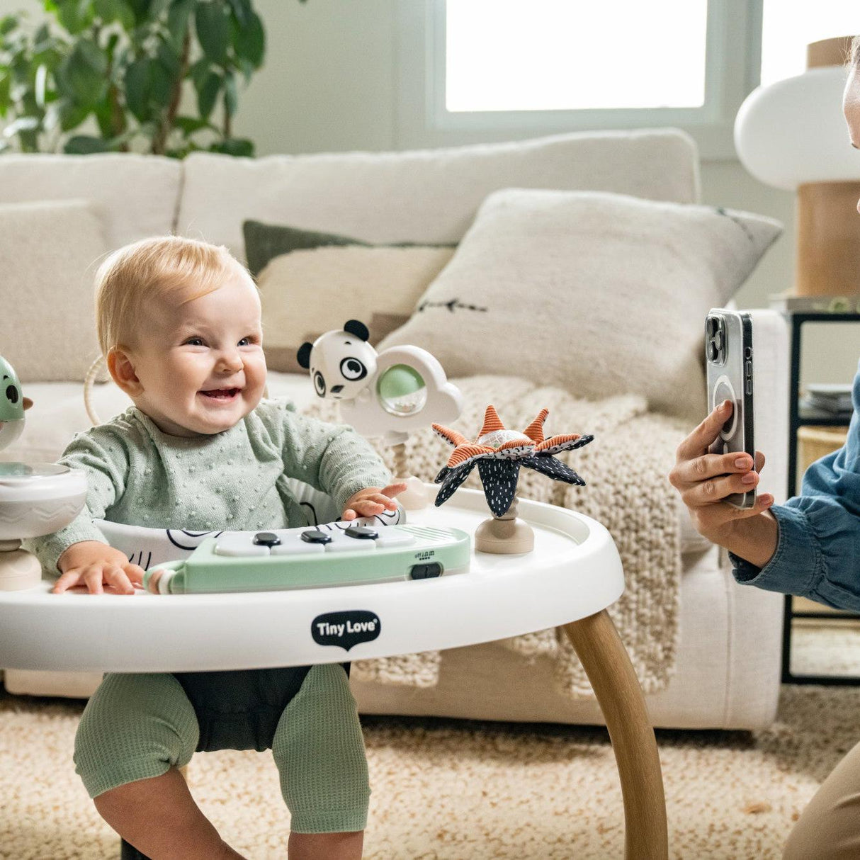 Tiny Love 5-in-1 Black & White Stationary Activity Center - Kid's Stuff Superstore