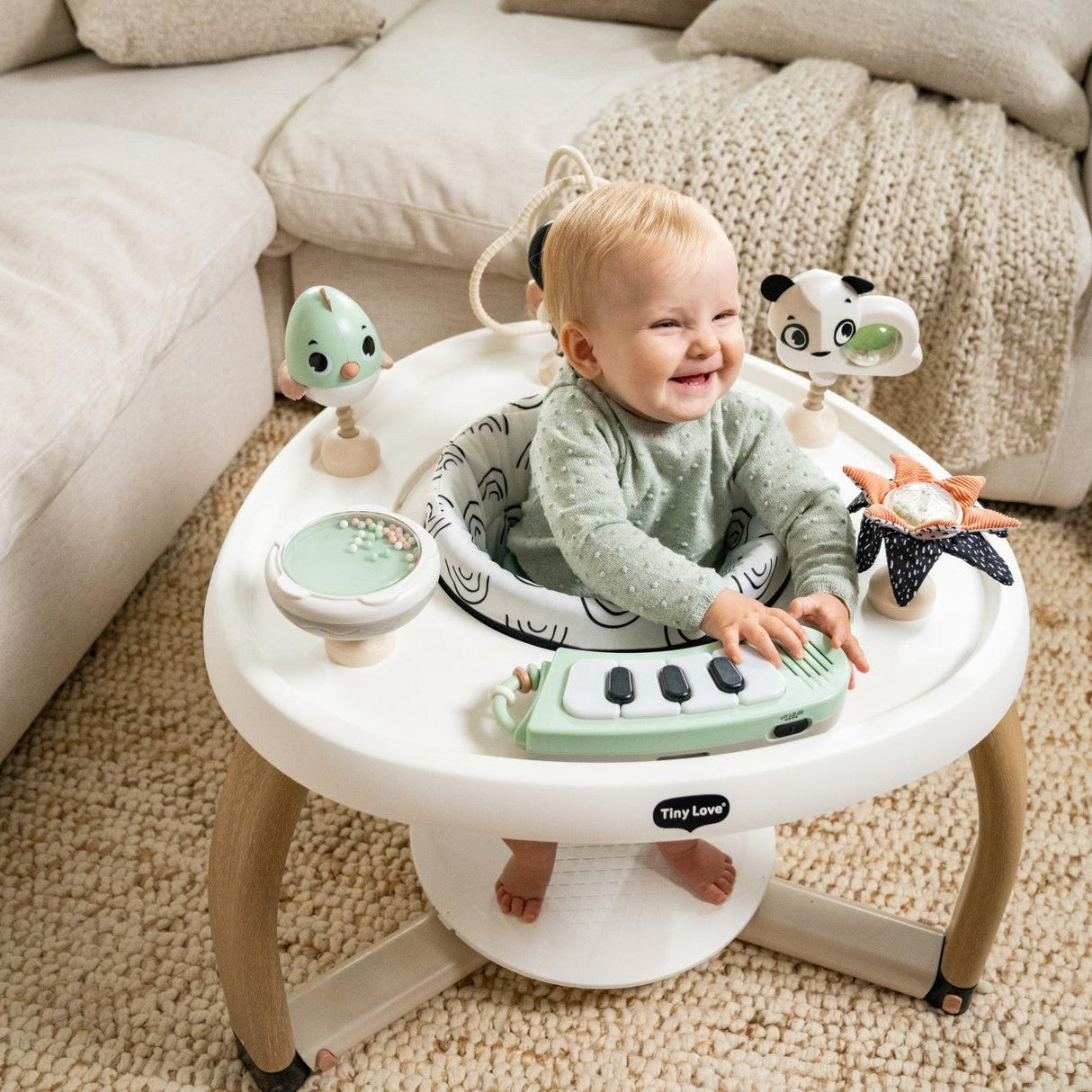 Tiny Love 5-in-1 Black & White Stationary Activity Center - Kid's Stuff Superstore