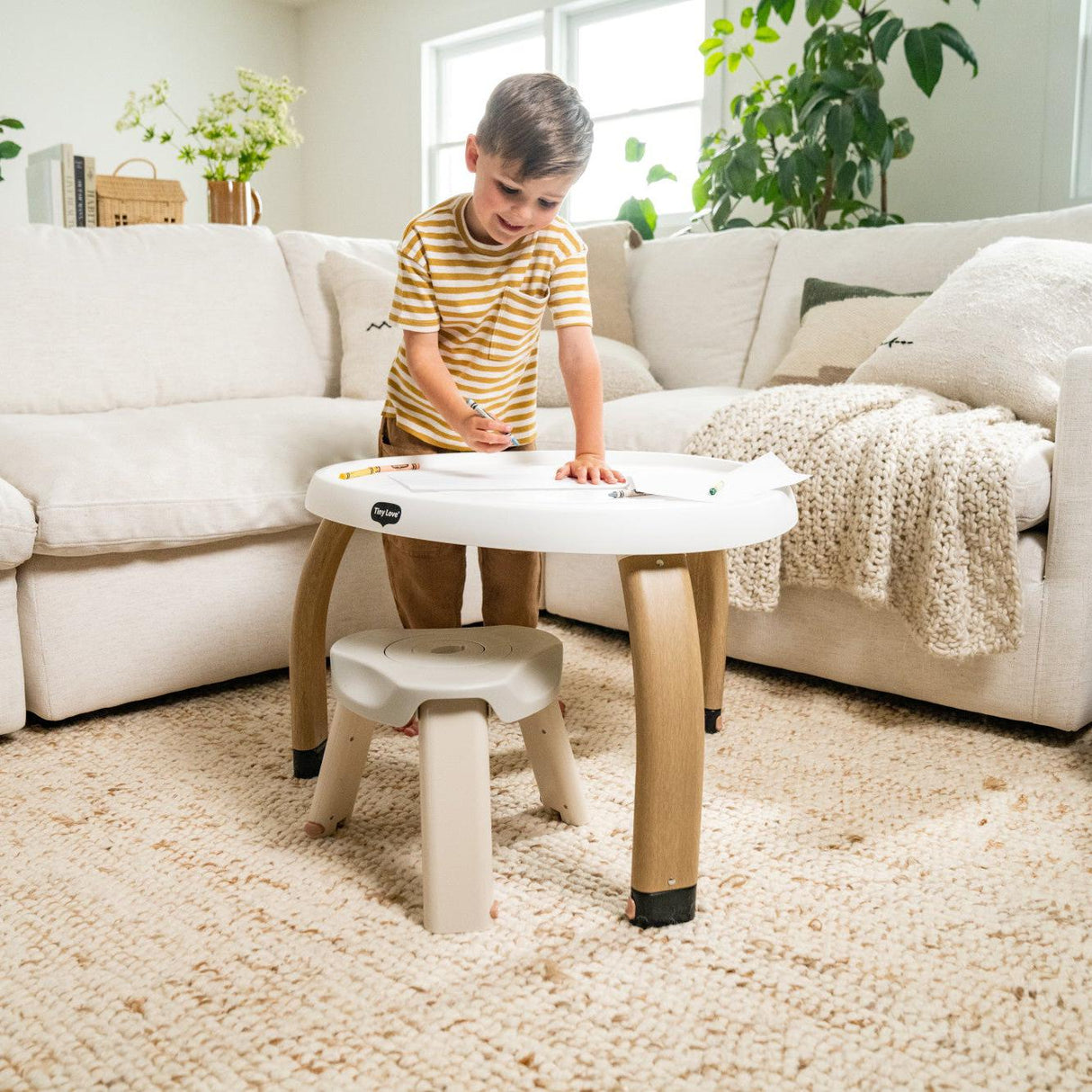 Tiny Love 5-in-1 Black & White Stationary Activity Center - Kid's Stuff Superstore