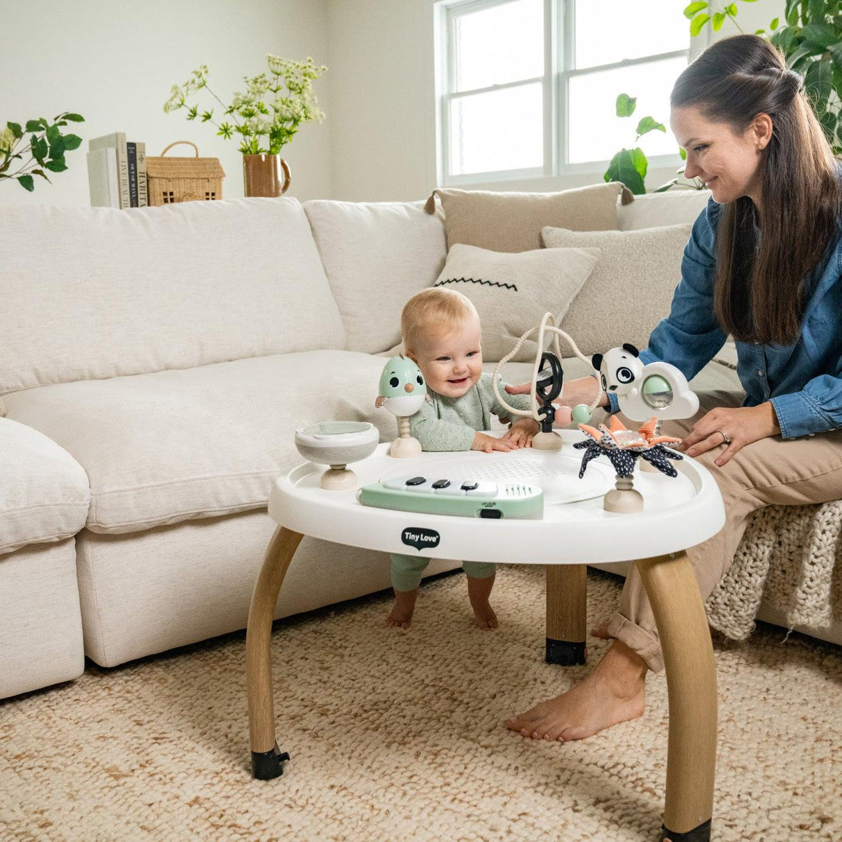 Tiny Love 5-in-1 Black & White Stationary Activity Center - Kid's Stuff Superstore