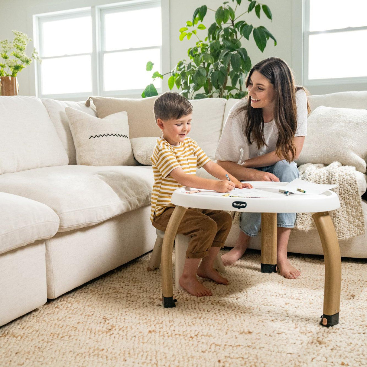 Tiny Love 5-in-1 Black & White Stationary Activity Center - Kid's Stuff Superstore