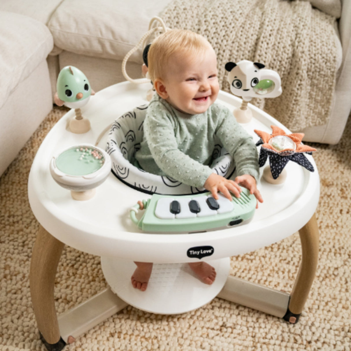 Tiny Love 5-in-1 Black & White Stationary Activity Center - Kid's Stuff Superstore