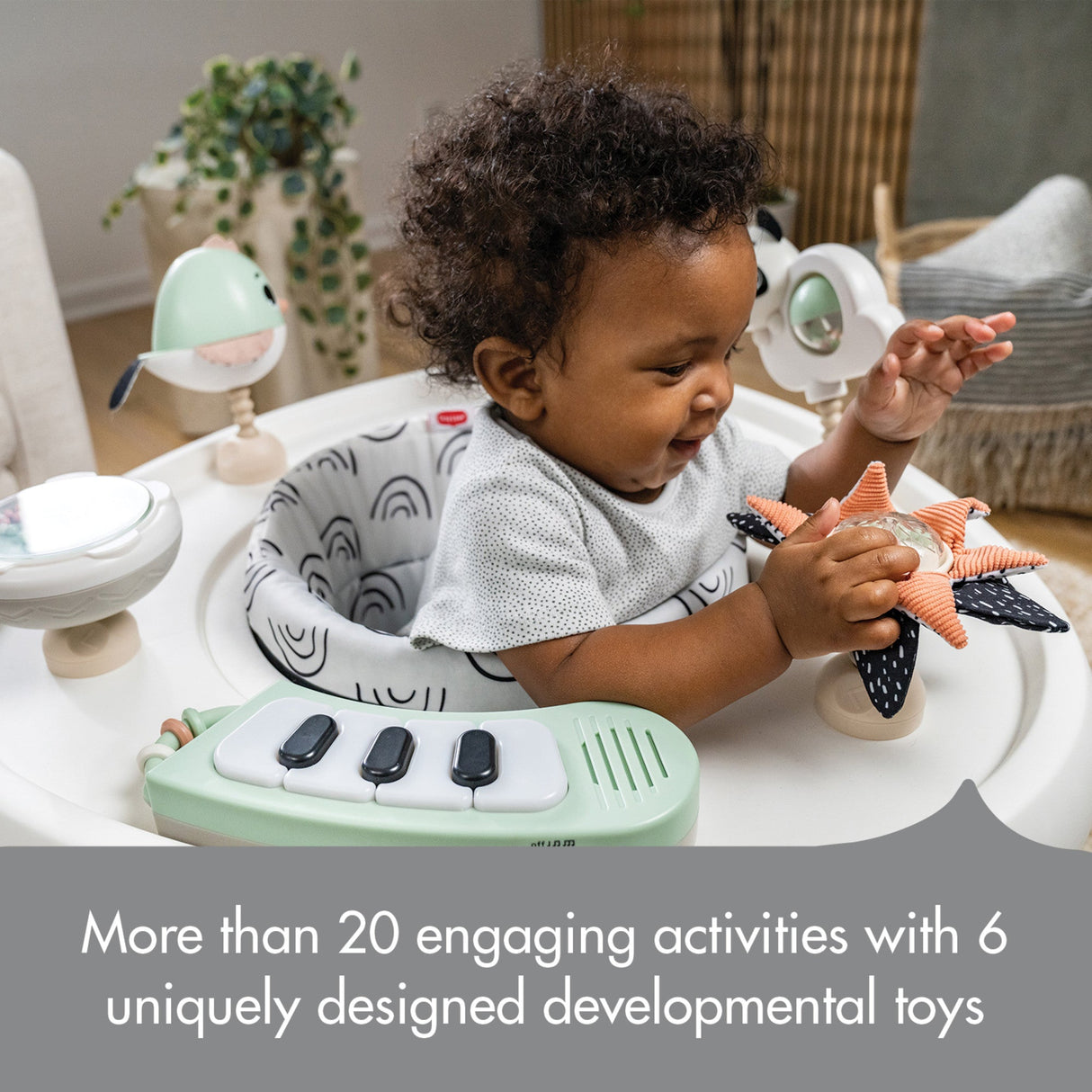 Tiny Love 5-in-1 Black & White Stationary Activity Center - Kid's Stuff Superstore