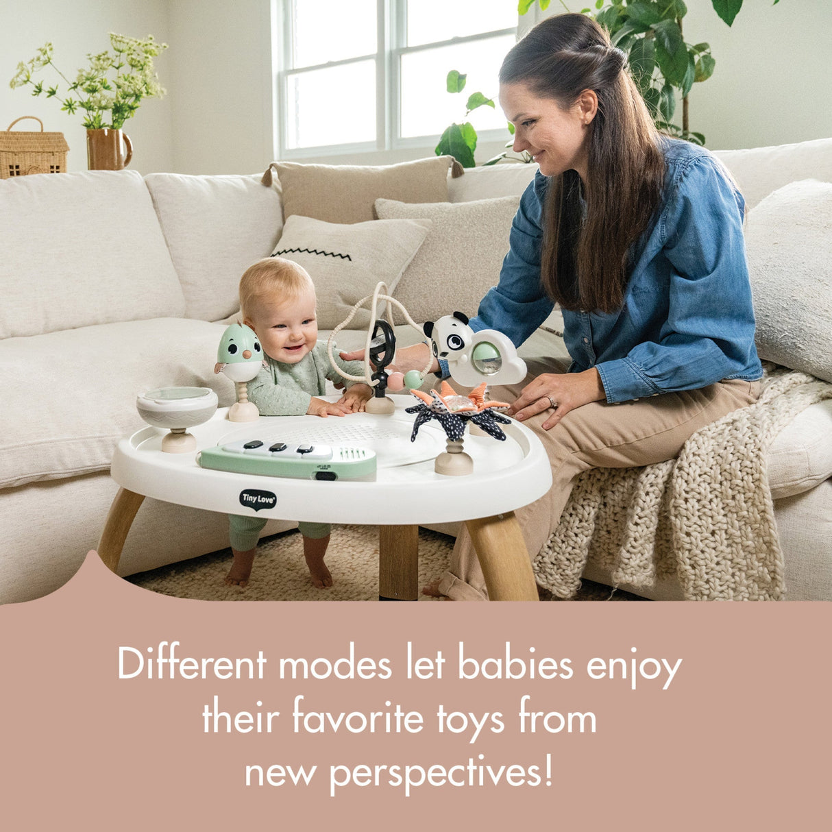 Tiny Love 5-in-1 Black & White Stationary Activity Center - Kid's Stuff Superstore