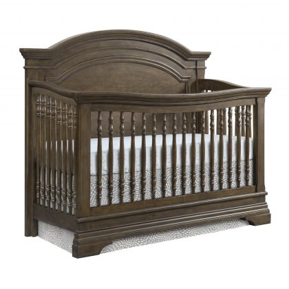 Olivia Arch Top Convertible Crib & Double Dresser | Rosewood - Kid's Stuff Superstore