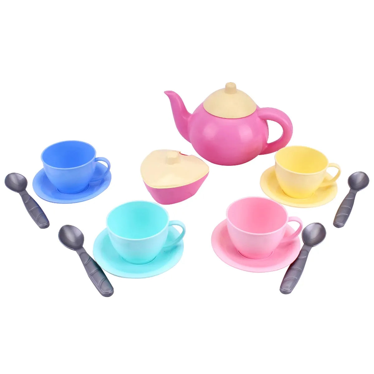 Technok Kids Play Kitchen Accessories - 49 Pcs Play Dishes