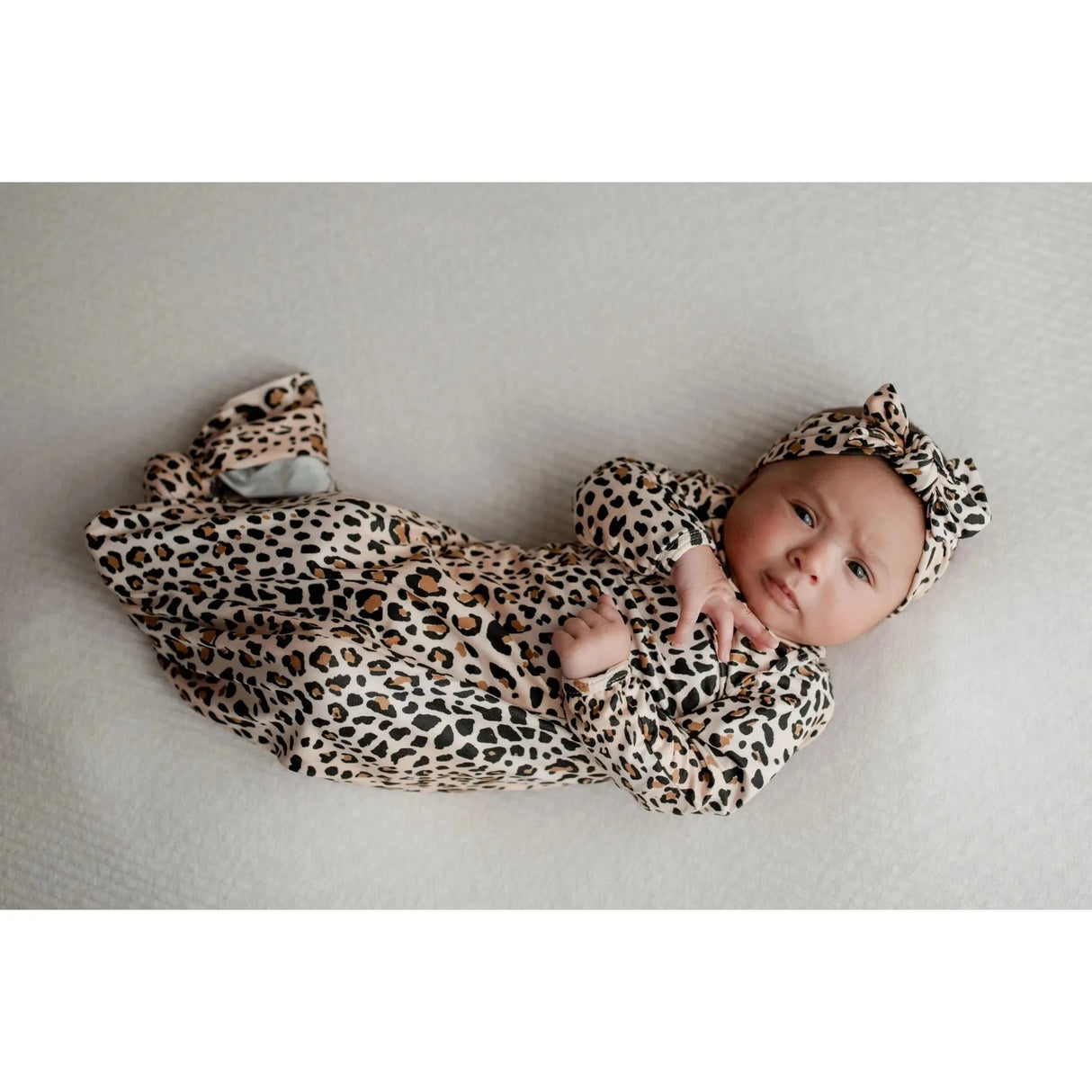 Three Little Tots Knotted Baby Gown + Headband Bow - Kid's Stuff Superstore