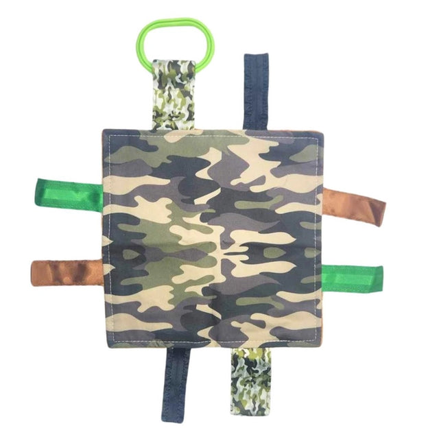 Baby Jack 8x8 Crinkle Sensory Toy - Army Camouflage - Kid's Stuff Superstore