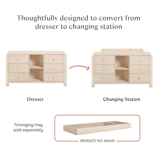 Babyletto TipToe 6-Drawer Dresser with Cubbies - Kid's Stuff Superstore