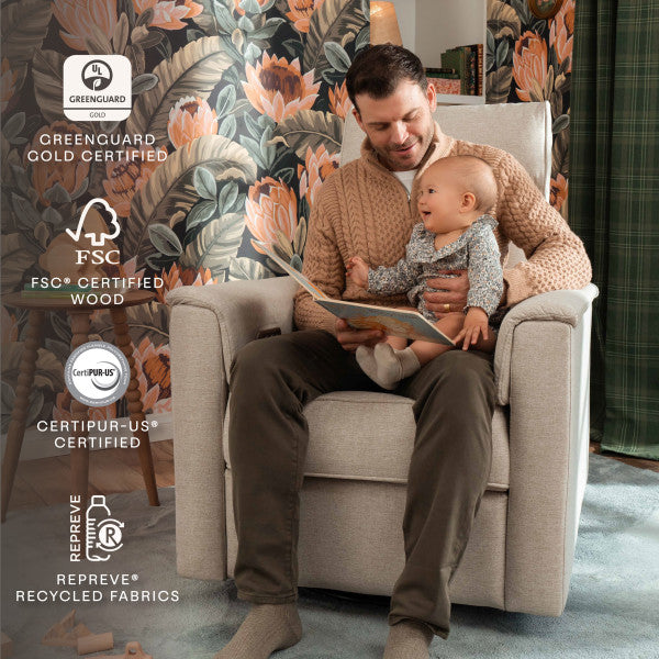 Namesake Willa Deluxe Power Recliner and Swivel Glider with Heat and Massage - Kid's Stuff Superstore