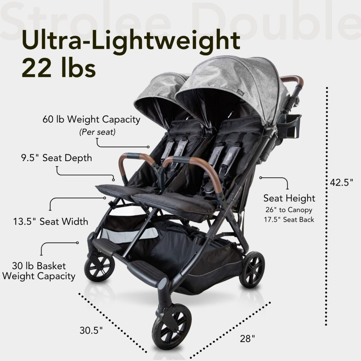 Strolee Double V2 Stroller Bundle - Kid's Stuff Superstore