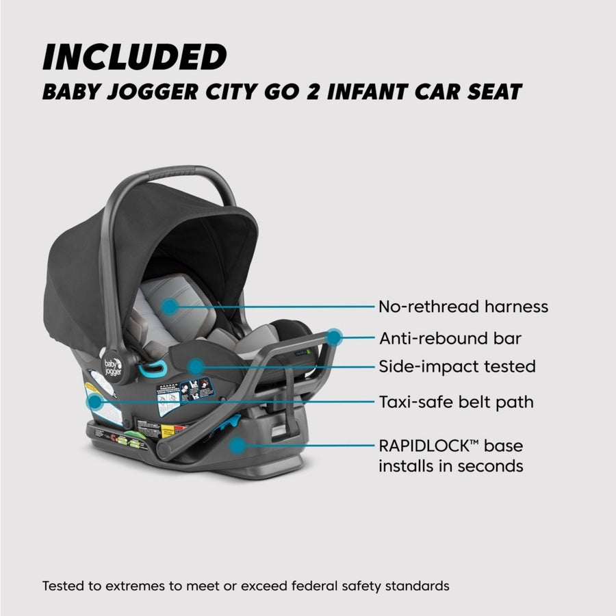Baby Jogger City Select 2 + City GO 2 Travel System - Radiant Slate - Kid's Stuff Superstore