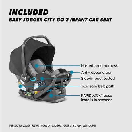 Baby Jogger City Select 2 + City GO 2 Travel System - Radiant Slate - Kid's Stuff Superstore