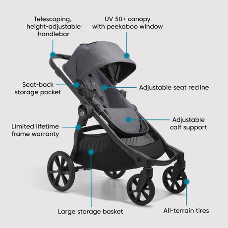 Baby Jogger City Select 2 + City GO 2 Travel System - Radiant Slate - Kid's Stuff Superstore