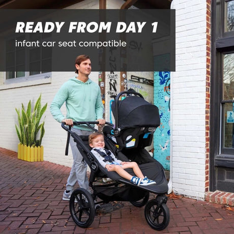 Baby Jogger Summit X3 Double Jogging Stroller - Midnight Black - Kid's Stuff Superstore