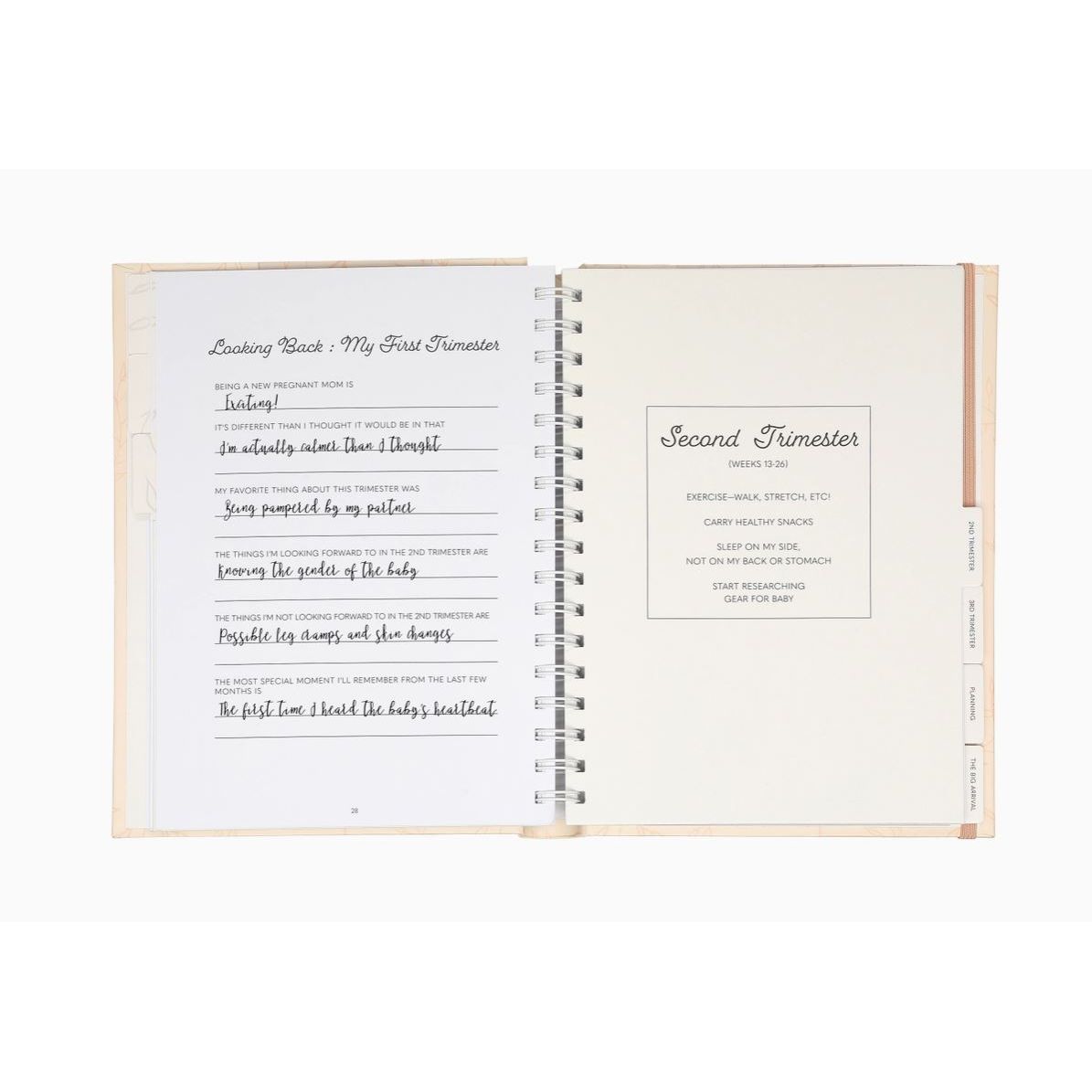 Pearhead Blush Leaves My Pregnancy Keepsake Journal