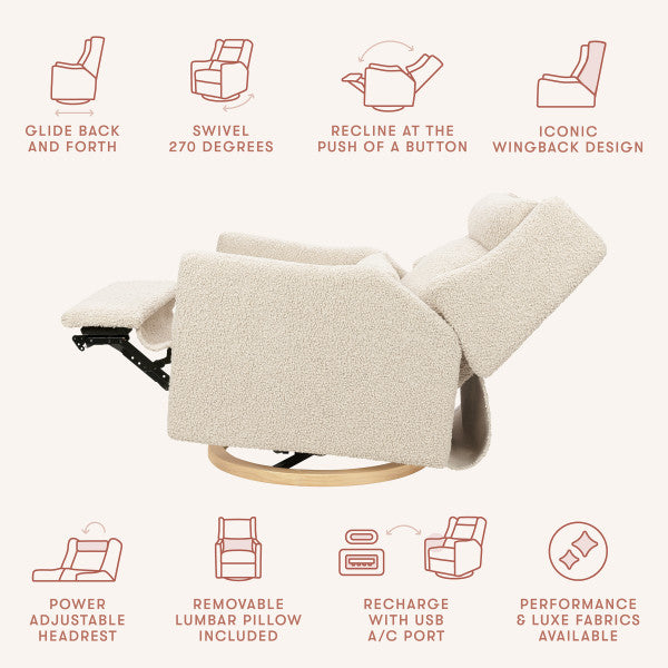 Babyletto Kiwi Plus Chair and a Half Power Glider Recliner