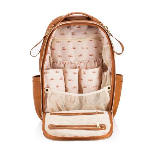Itzy Ritzy Diaper Bag Backpack Plus - Cognac - Kid's Stuff Superstore