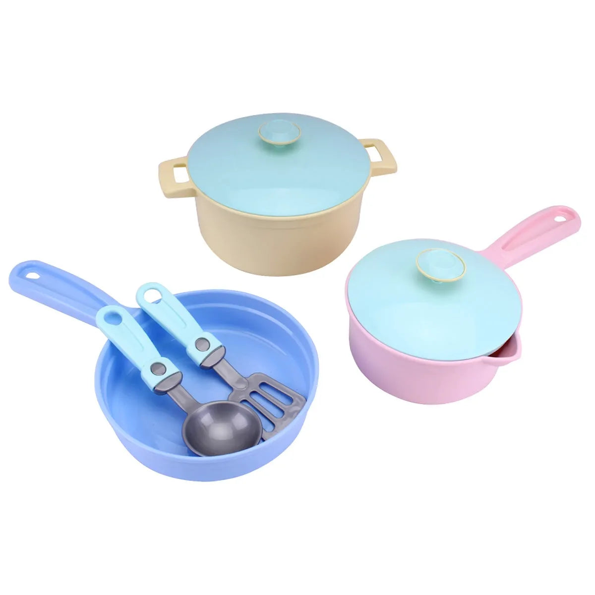 Technok Kids Play Kitchen Accessories - 49 Pcs Play Dishes