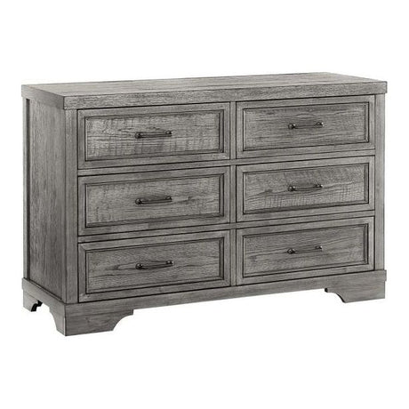 Foundry Flat Top Convertible Crib and Double Dresser | Brushed Pewter - Kid's Stuff Superstore