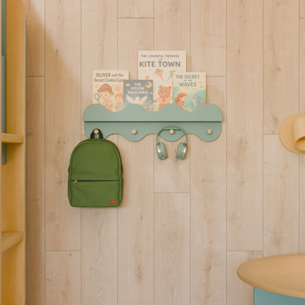 Babyletto Lido Wave Book Shelf with Hooks - Kid's Stuff Superstore