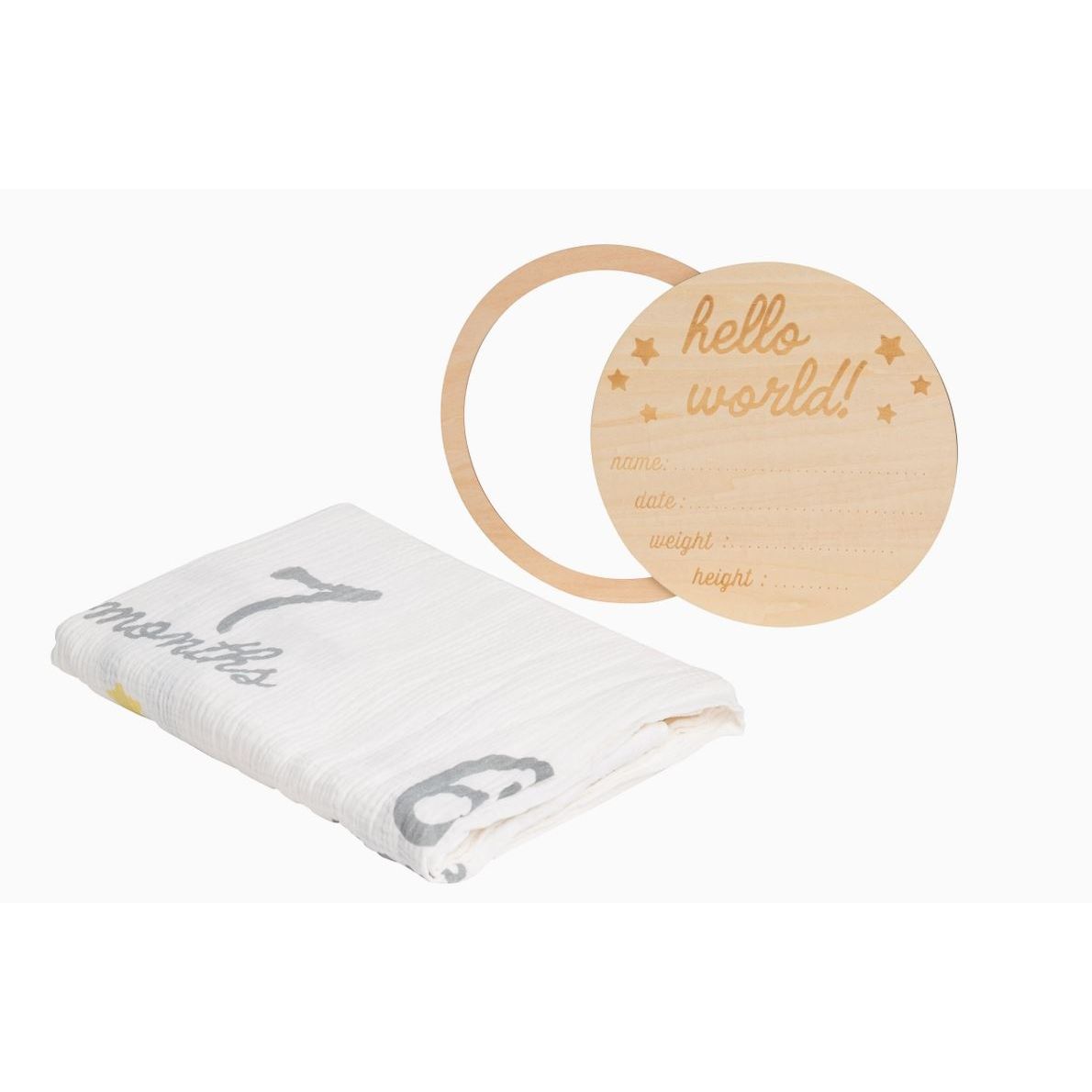 Pearhead Hello World Milestone Blanket & Prop