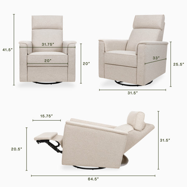 Namesake Willa Plus Power Glider Recliner w/ Power Headrest - Kid's Stuff Superstore