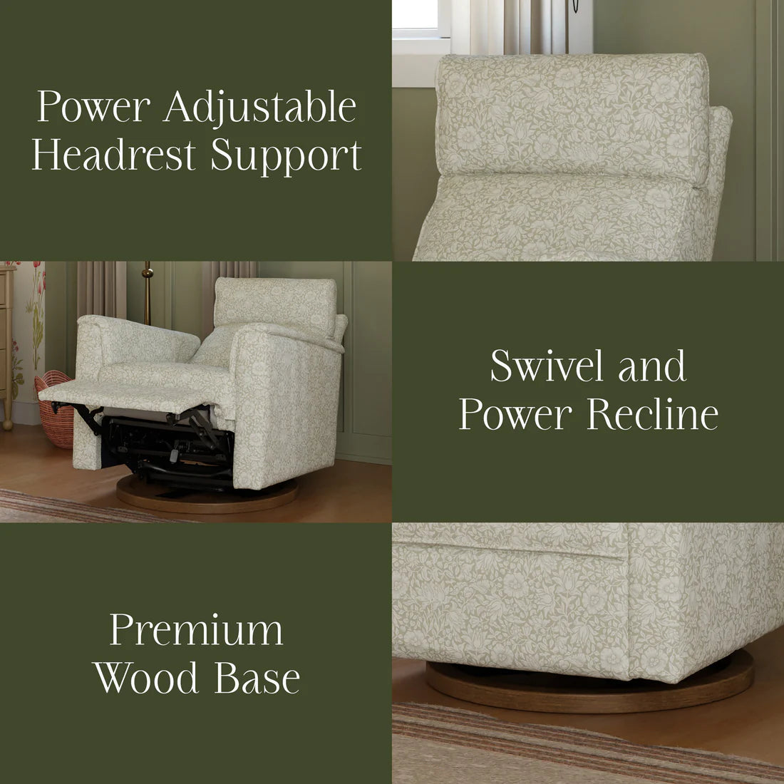 Morris & Co. x Namesake Willa Plus Power Glider Recliner w/ Power Headrest