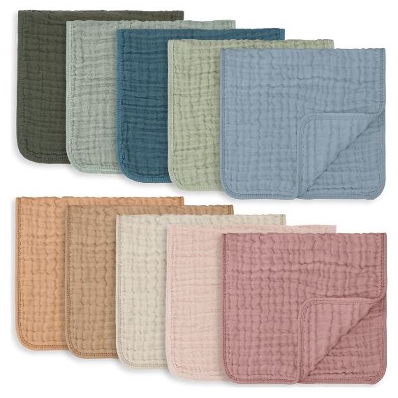 Muslin Burp Cloths- Pack of 6 - Kid's Stuff Superstore