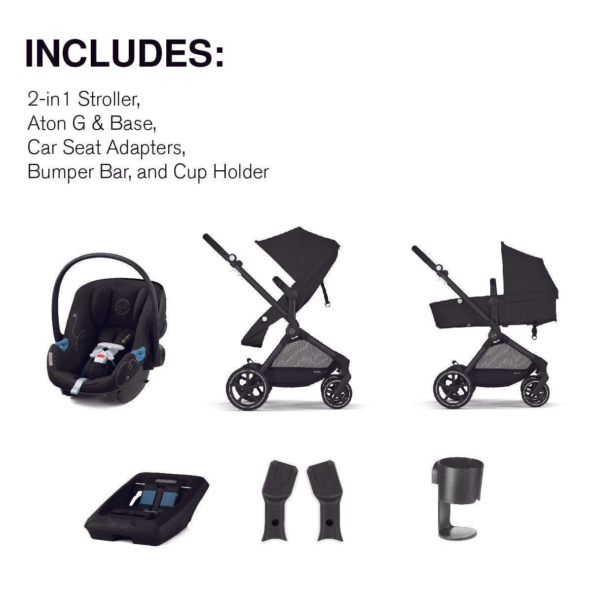 Cybex EOS Stroller + Aton G Infant Car Seat Travel System - Kid's Stuff Superstore