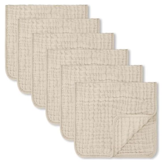 Muslin Burp Cloths- Pack of 6 - Kid's Stuff Superstore