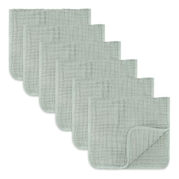 Muslin Burp Cloths- Pack of 6 - Kid's Stuff Superstore