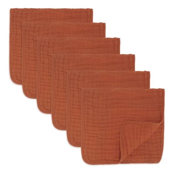 Muslin Burp Cloths- Pack of 6 - Kid's Stuff Superstore