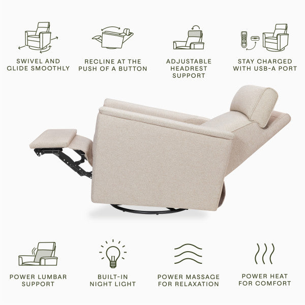 Namesake Willa Deluxe Power Recliner and Swivel Glider with Heat and Massage - Kid's Stuff Superstore