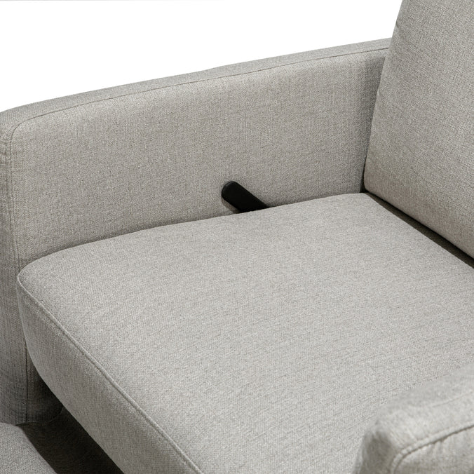 DaVinci Ethan Swivel Recliner - Performance Grey Linen - Kid's Stuff Superstore