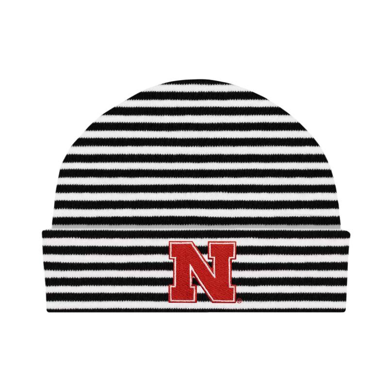 Nebraska Knit Beanie - Black Stripes - Kid's Stuff Superstore