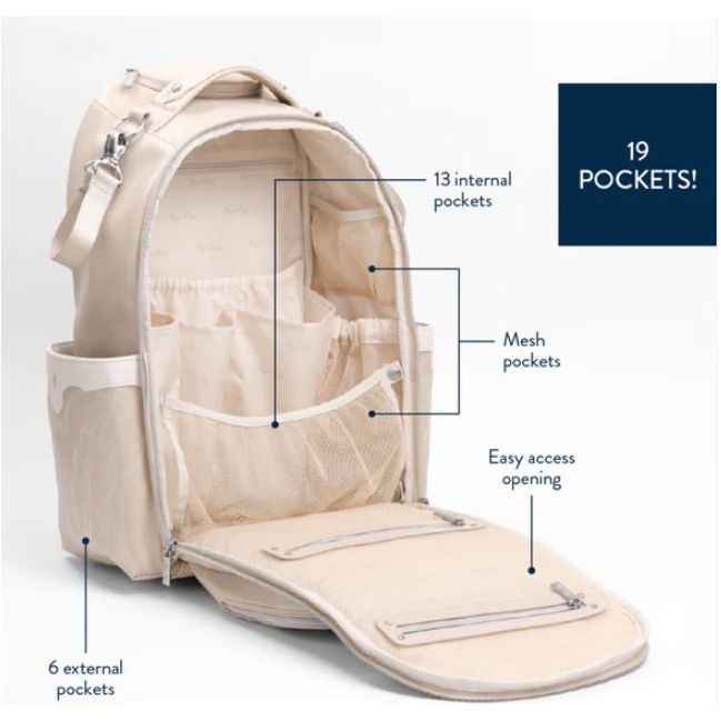 Itzy Ritzy Diaper Bag Backpack Plus - Oat - Kid's Stuff Superstore