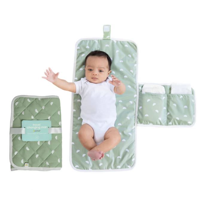 Organic Sage Travel Changing Mat- Diaper Bag Changing Pad